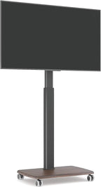 Black Rolling TV Stand for 32 to 55 65 75 85 Inch TVs, Corner TV Floor Stand with Mount, Universal Portable Mobile TV Cart on Wheels, Small TV Stand for Bedroom, Living Room