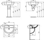 Ideal Standard - Eurovit Washbasin 600x470mm Single Hole - White