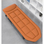 Portable Sun Lounger Folding Camping Bed Cot Reclining Lounge Chair 6-Position Adjustable Backrest with(Light Grey)