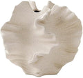 Modern Art Ceramic Coral Flower Vase Home and Office Decoration Sculpture Work Bohemian Decoration Coffee Table Office Bookshelf Living Room Decor (White)