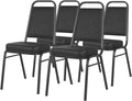 CenPro Commercial Black Stacking Chair with Padded Seat | Restaurants, Banquets, Dining Halls | 4-Pack (32Q-090)