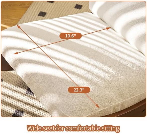 Comfortable Glider Rocking Chair, Solid Wood Frame, Indoor Outdoor for,A3 | upholstery glider chair with solid wood frame, perfect for nursery, bedroom, living room, and outdoor setti