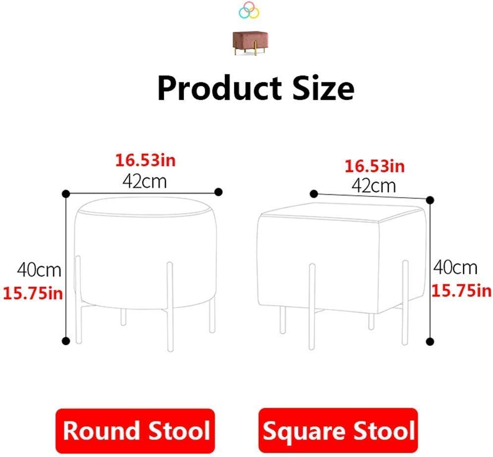 Modern Foot Stool for Home Bedroom Living Room and Office Lightweight and Multifunctional Round Stool for Children and Adults