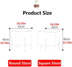 Modern Foot Stool for Home Bedroom Living Room and Office Lightweight and Multifunctional Round Stool for Children and Adults