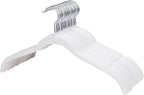 ManGotree Velvet Shirt Hangers for Women, 16.5'' Suit Hangers with Shoulder Groove, Non-Slip Dress Clothes Hanger for Coats, Tank Tops, Shirts, Blouses, Shorts (22 Pack, White)