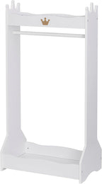 UTEX Kids Dress Up Storage, Kids' Costume Organizer Center, Open Hanging Armoire Closet, Kids Armoire with Rack for Toddler 3 Age+, White