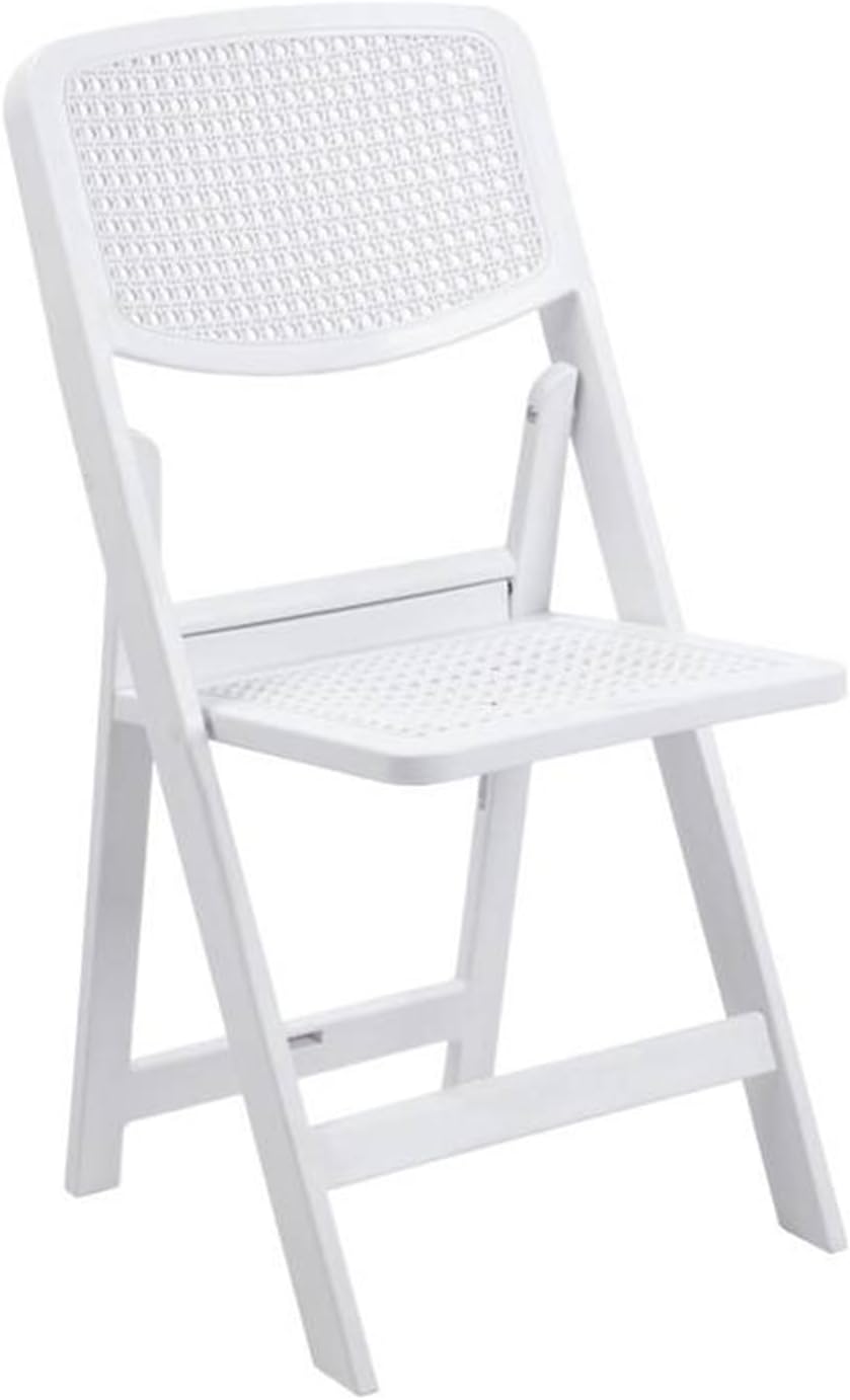 2 Pack White Plastic Folding Chair, Indoor Outdoor Portable Seat with for Events Office Wedding Party Picnic Kitchen Dining(Color2)