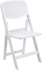 2 Pack White Plastic Folding Chair, Indoor Outdoor Portable Seat with for Events Office Wedding Party Picnic Kitchen Dining(Color2)