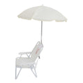 Kids Beach Chair with Umbrella Cute Cartoon Animal Print Foldable Portable Baby Camping Chair for Outdoor Activities (Rabbit)