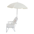 Kids Beach Chair with Umbrella Cute Cartoon Animal Print Foldable Portable Baby Camping Chair for Outdoor Activities (Rabbit)