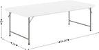 EMMA + OLIVER 4.93' Kids Folding Activity Table for Classrooms and Home, Heavy-Duty Rectangular Plastic Classroom Table for Kids, White