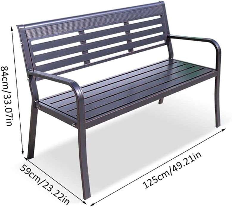 Patio Benches for Outdoors Outdoor Garden Bench Park Chair Rest Open-air Community Leisure Stool Backrest Garden Benches for Outdoors
