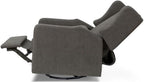 Carter's by DaVinci Arlo Recliner and Swivel Glider in Performance Charcoal Linen, Water Repellent & Stain Resistant, Greenguard Gold & CertiPUR-US Certified