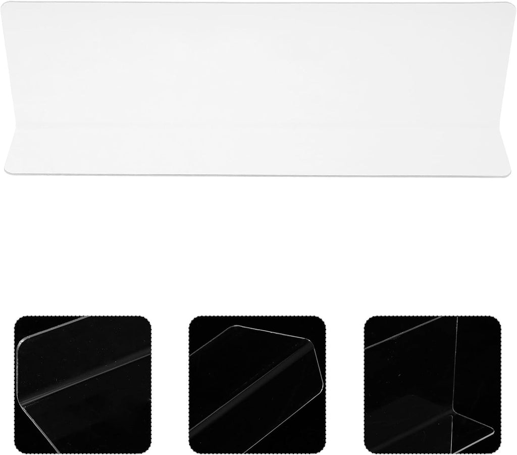 Homoyoyo 10pcs L-Shaped PVC Closet Dividers 20cm High Plastic Shelf Organizers for Cabinet and Dresser Storage Separation