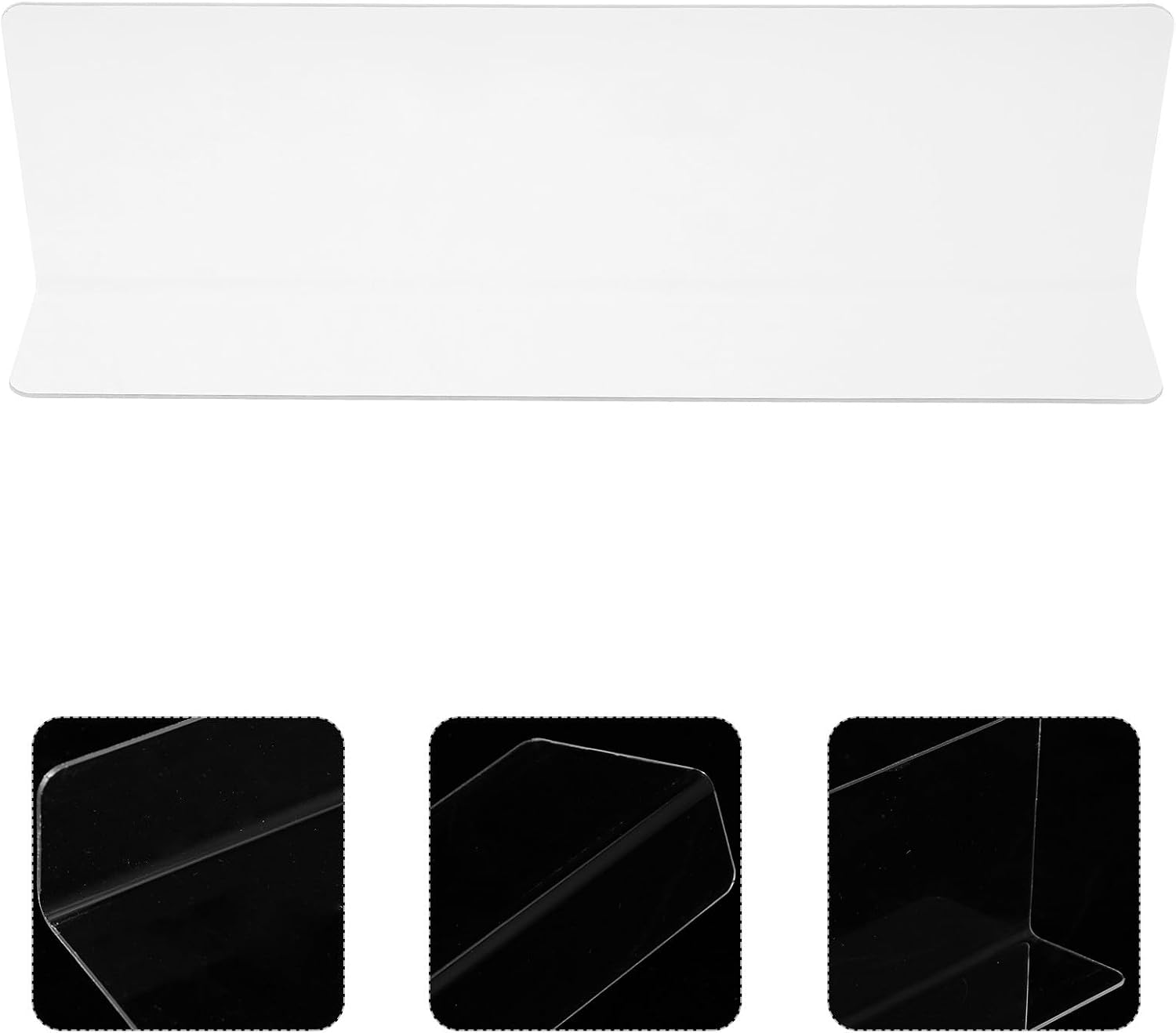 Homoyoyo 10pcs L-Shaped PVC Closet Dividers 20cm High Plastic Shelf Organizers for Cabinet and Dresser Storage Separation