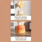 Adorable Cartoon Side Table with Tray, Creative Resin Side Table with Balloons Decor and Base for Living Room, Bedroom, Requires Assembly
