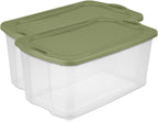 Large Clear Plastic Storage Bins with Lids, 120 Quart Heavy Duty Storage Totes with EZ Carry Handles, Stackable Extra Large Storage Containers for Garage, Closet, Basement Organization