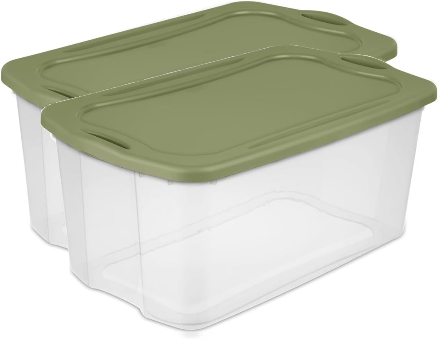 Large Clear Plastic Storage Bins with Lids, 120 Quart Heavy Duty Storage Totes with EZ Carry Handles, Stackable Extra Large Storage Containers for Garage, Closet, Basement Organization