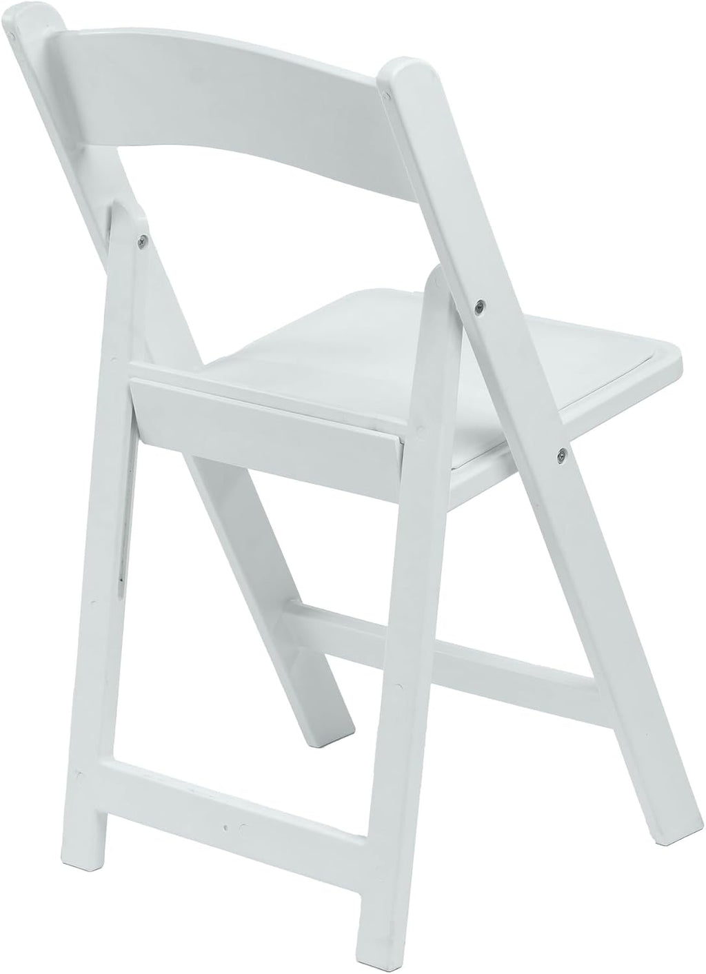White Resin Folding Chairs - Stackable Chairs with Padded Seats, 800LB Weight Capacity Comfortable Chair - Indoor/Outdoor Folding Chairs for Events - Lightweight Foldable Chairs (10 Pack)