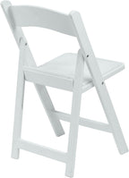 White Resin Folding Chairs - Stackable Chairs with Padded Seats, 800LB Weight Capacity Comfortable Chair - Indoor/Outdoor Folding Chairs for Events - Lightweight Foldable Chairs (10 Pack)