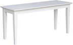 International Concepts Shaker Styled Solid Wood Bench in White