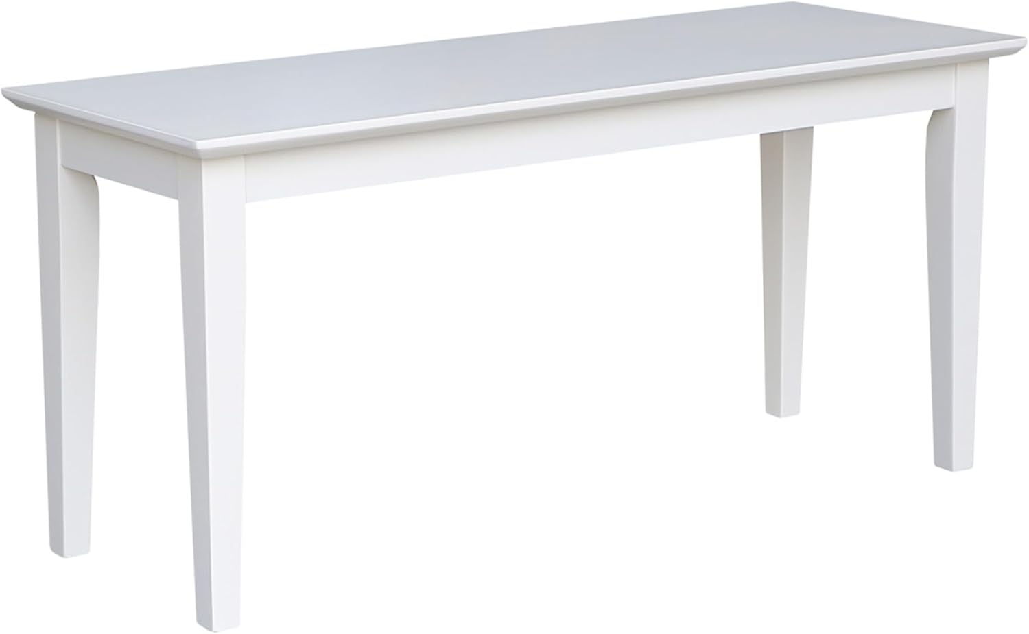 International Concepts Shaker Styled Solid Wood Bench in White