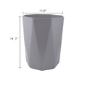 5 Gallon Trash Can, Grey Plastic Waste Basket for Bathroom Bedroom Kitchen Office, Durable Open Top Garbage Bin for Small Spaces