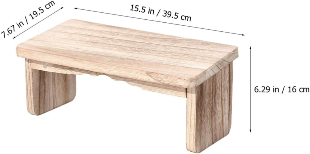 INOOMP Wood Meditation Bench Kneel Mat Stool for Home Use, Wooden Zen Stool with Non-Slip Surface More Focused Attention and Deeper Breathing