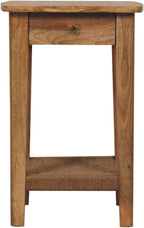 Rope End Table Solid Wood Brown Modern Storage Solution Versatile Room Use Simple and Modern