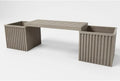 Planter Bench with Integrated Planter Box for Outdoor Patios and Balconies