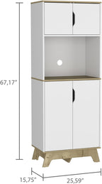Microwave Pantry Cabinet with Drawer, Storage Sideboard Locker for Kitchen Living Room,for Kitchen Home