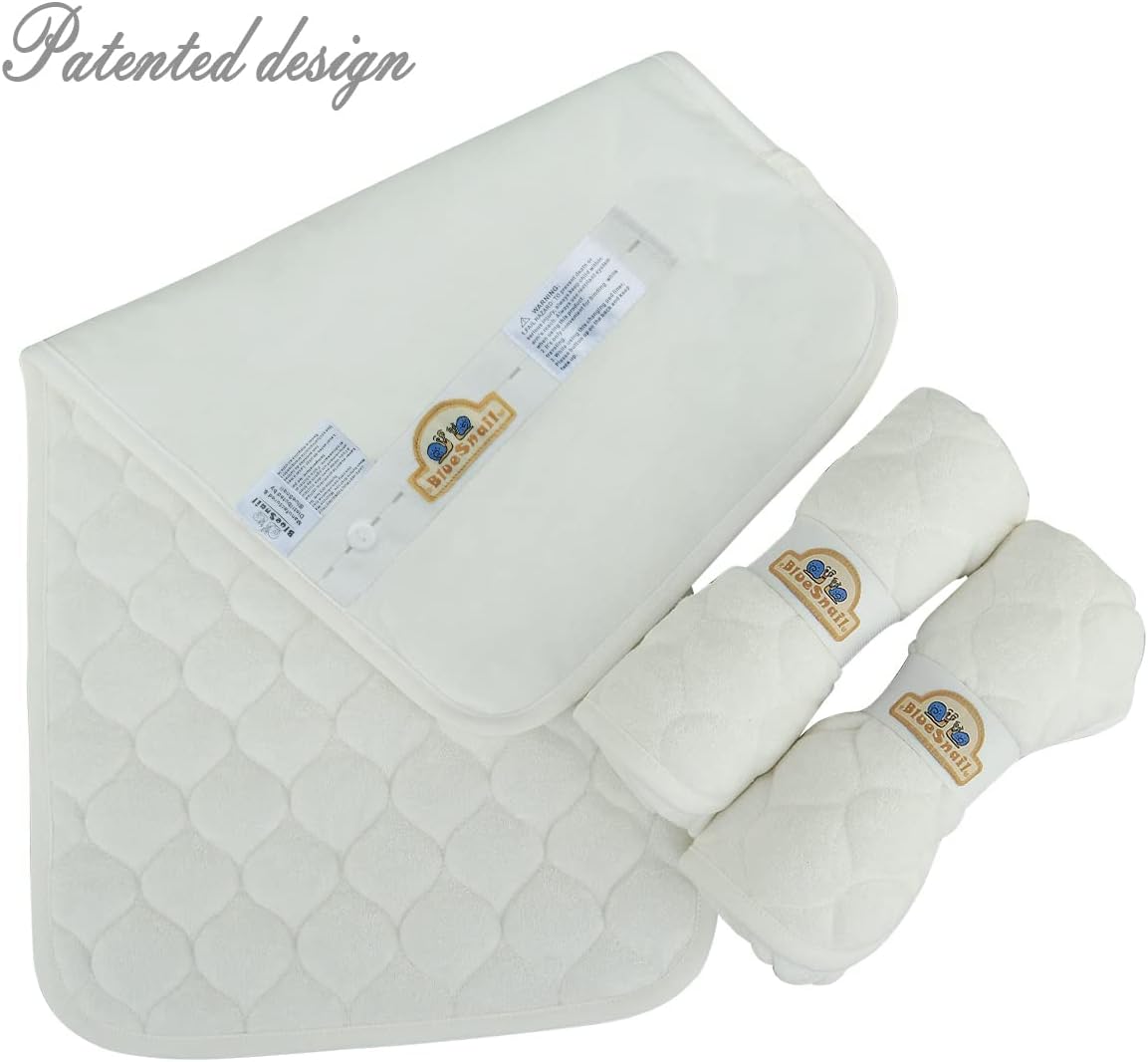 BlueSnail Quilted Thicker Waterproof Changing Pad Liners,3 Count(Snow White 13” x 27”)