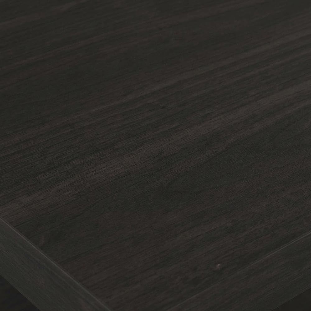 Furnifact Espresso, End Side Table, Wood Construction, Open Shelf, Durable Home Design, Warm Stylish Finish, Quality Build for Home