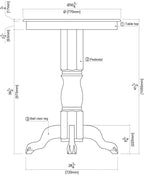 Boraam Florence English Tudor Pub Table, 42-Inch