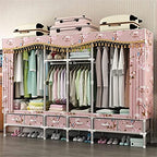 Portable Wardrobe Cloth Wardrobe Large Wardrobe,Simple Portable Wardrobe Multifunction Bedroom Wardrobe Storage Partition Suspension Storage Wardrobe,D,172 * 240 * 45cm Port