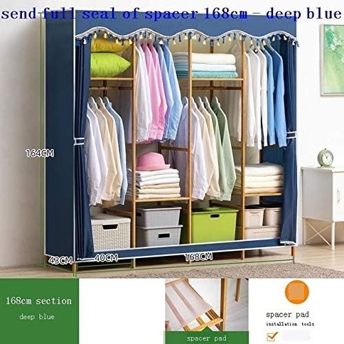 Large Space Simple Wardrobe Steel Pipe Thickened Fabric Solid Bedroom Assembled Storage Clothes Cabinet