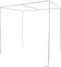 Canopy Bed Frame, Bed Canopy Frame Poles Corner Bracket, Post 4 Corner Bed Poles Netting Bracket Stainless Steel Silver Post with Accessories (Queen)