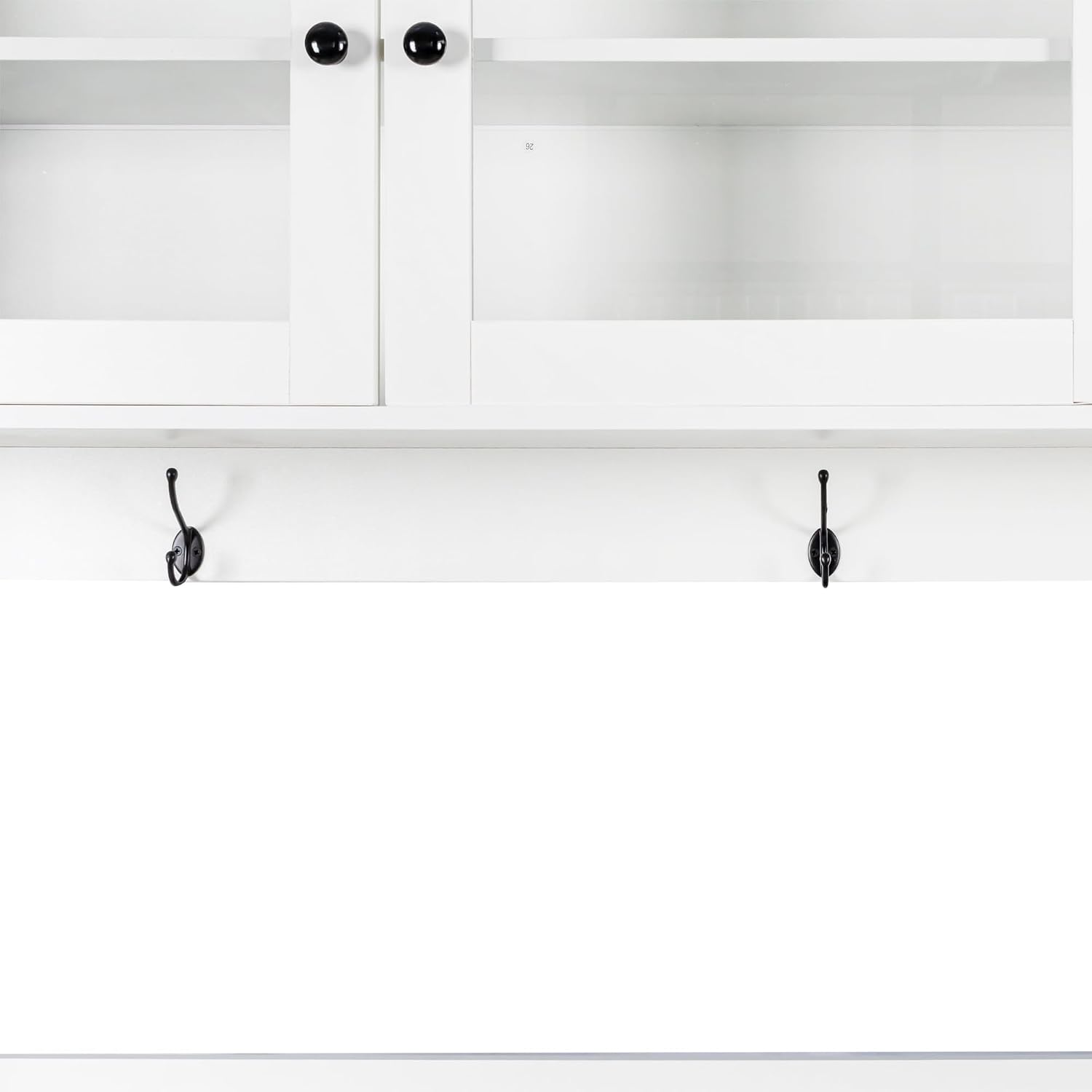 SOFTSEA Kitchen Pantry Cabinet with 4 Drawers & Microwave Shelf, 74.8" Tall Cupboard Cabinet with 4 Doors, Large Kitchen Hutch with Shelves, for Dining Room Living Room, White