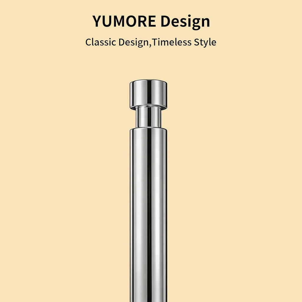 YUMORE Paper Towel Holder Countertop, Paper Towel Holder with Weighted Base Non Slip, Standing Paper Towel Roll Holder for Kitchen Bathroom, Stainles Steel (Chrome)