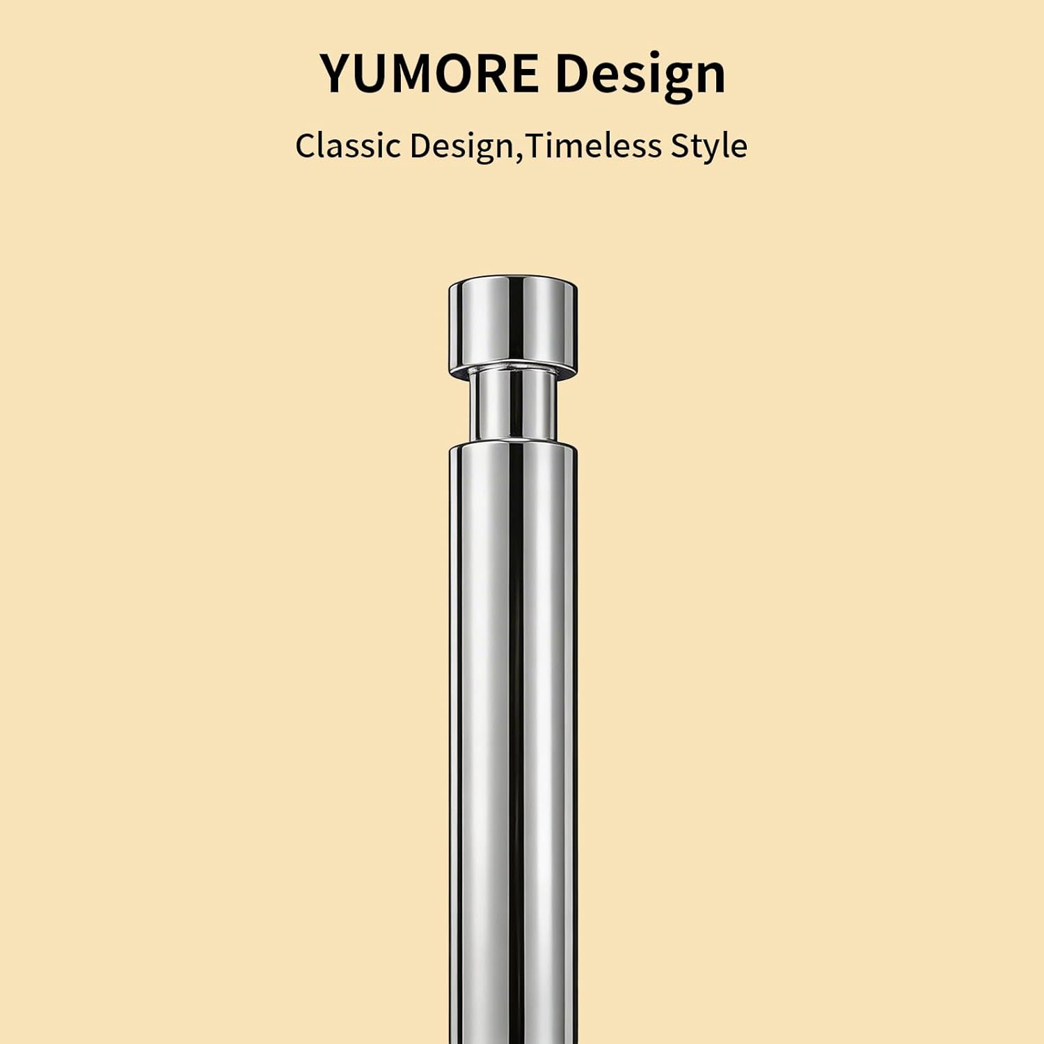 YUMORE Paper Towel Holder Countertop, Paper Towel Holder with Weighted Base Non Slip, Standing Paper Towel Roll Holder for Kitchen Bathroom, Stainles Steel (Chrome)