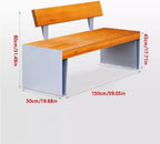 Patio Benches for Outdoors Park Chair Outdoor backrest Bench Leisure Double Square Community Open-air Public seat Garden Benches for Outdoors