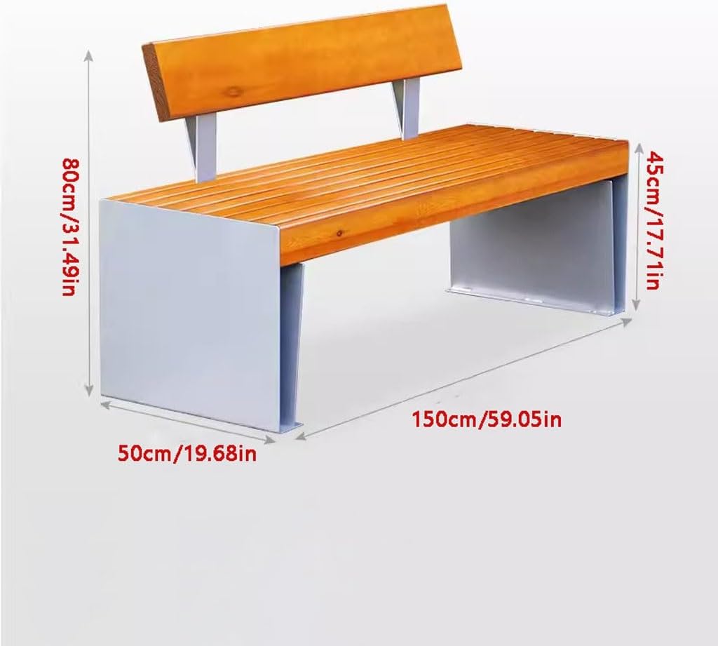 Patio Benches for Outdoors Park Chair Outdoor backrest Bench Leisure Double Square Community Open-air Public seat Garden Benches for Outdoors