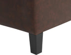 Homebeez 42 Inch Faux Leather Storage Ottoman Bench with Lift Top, Modern Rectangular Foot Rest for Living Room, Bedroom, Entryway, End of Bed, Blackened Red