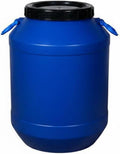 Large Capacity Container Designed for Easy Filling HDPE Material Secure Multiuse Storage Drum Suitable for Kitchens Water Management Bulk Ingredient Storage, Blue, 60L