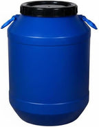 Large Capacity Container Designed for Easy Filling HDPE Material Secure Multiuse Storage Drum Suitable for Kitchens Water Management Bulk Ingredient Storage, Blue, 60L