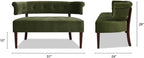 Jennifer Taylor Home Jared Roll Arm Upholstered Tufted Entryway Bench with Back Settee