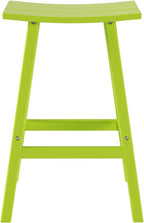HDPE Laguna Contempo 29" Saddle Bar Stool, Lime