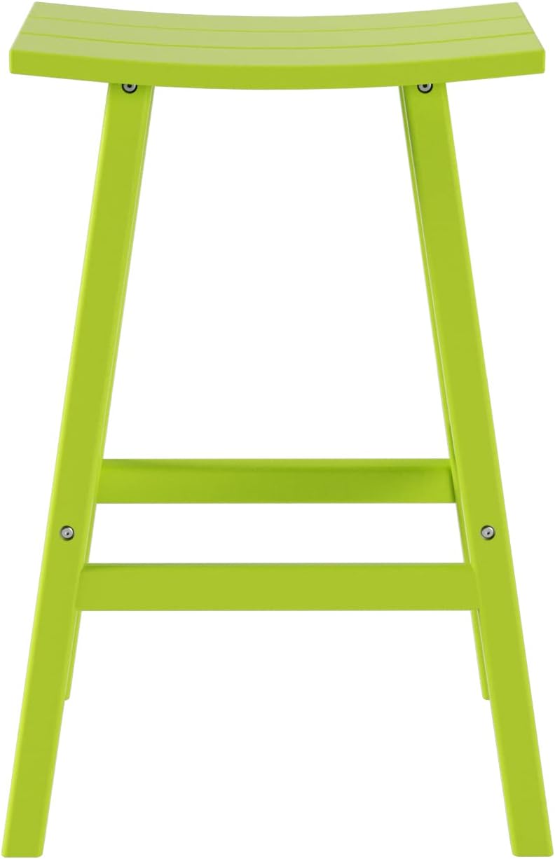 HDPE Laguna Contempo 29" Saddle Bar Stool, Lime