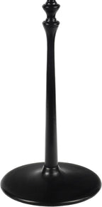 Eyely DNE4000B Lee 19.5" Art Deco Classic Pedestal Round Metal Drink Table and Decorative End Table for Living Room, Bedroom, Black