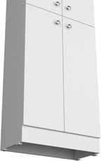 Kitchen Pantry 71" H, 4 Doors, 5 Adjustable Shelves, Laundry, White,for Kitchen